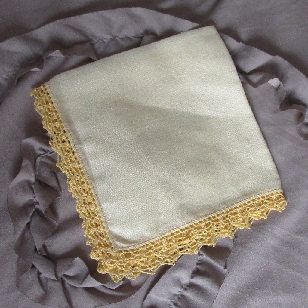 Vintage Linen Handkerchief Pocket Square